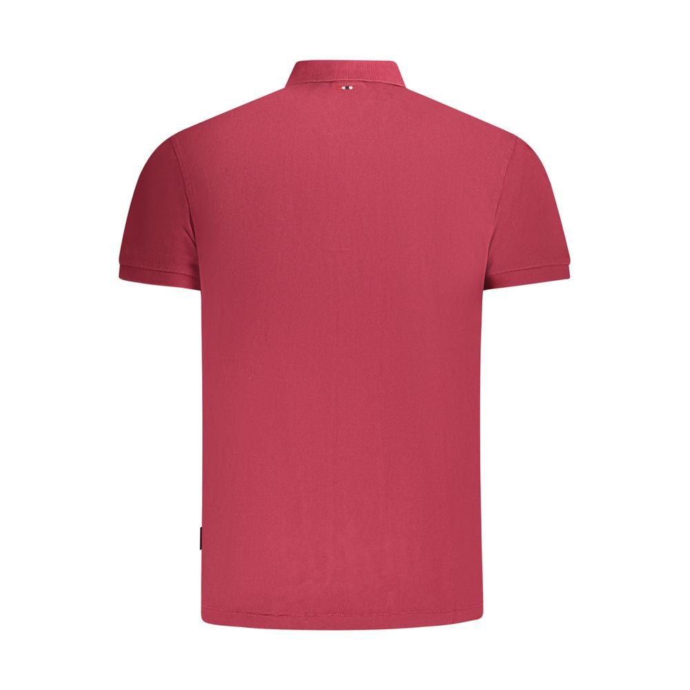 Napapijri Red Cotton Men Polo Shirt -   -  Napapijri.