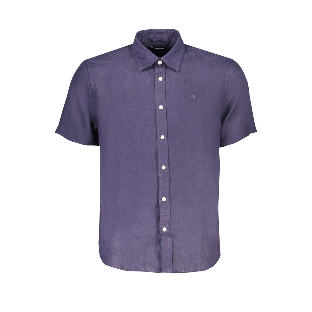 North Sails Blue Linen Shirt -   -  North Sails.