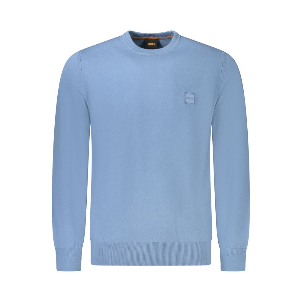 Hugo Boss Light Blue Cotton Men Sweater -   -  Hugo Boss.
