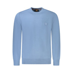 Hugo Boss Light Blue Cotton Men Sweater -   -  Hugo Boss.