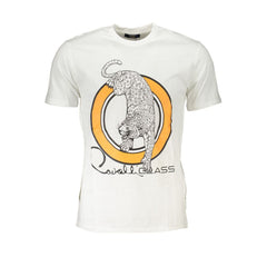 Cavalli Class White Cotton T-Shirt -   -  Cavalli Class.