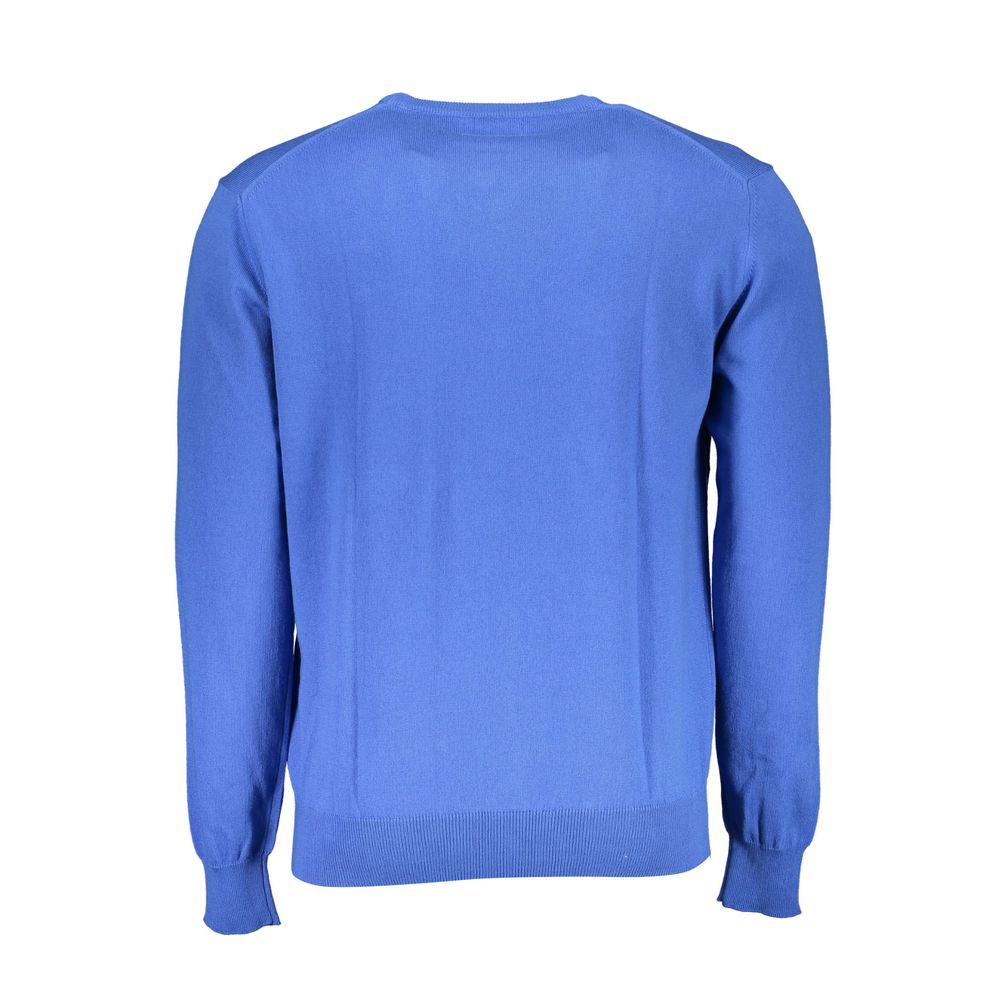 La Martina Blue Cotton Men Sweater -   -  La Martina.