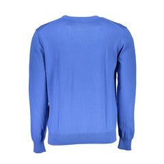 La Martina Blue Cotton Men Sweater -   -  La Martina.