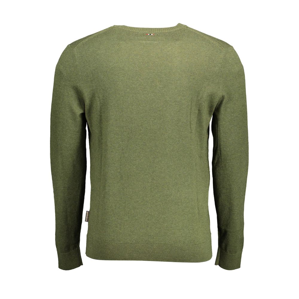 Napapijri Green Cotton Men Sweater -   -  Napapijri.