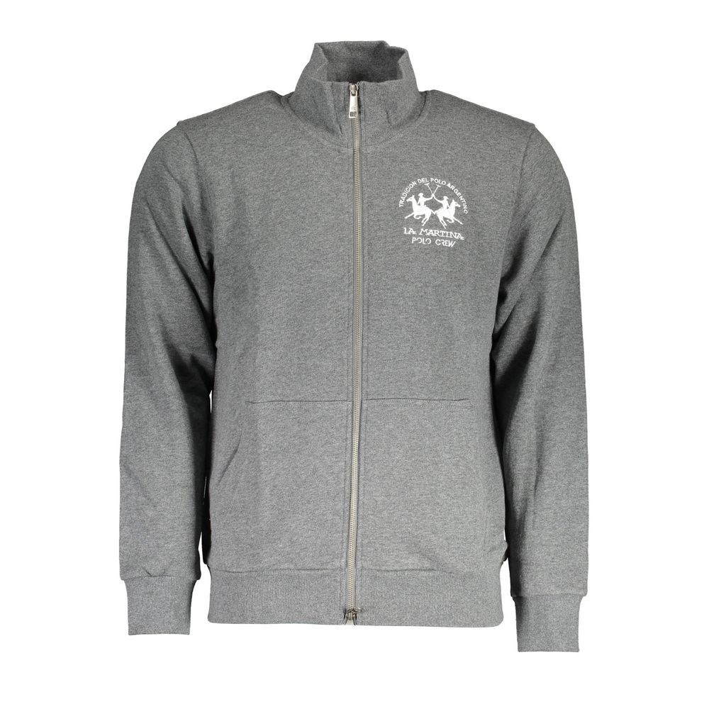 La Martina Gray Cotton Men Sweater -   -  La Martina.