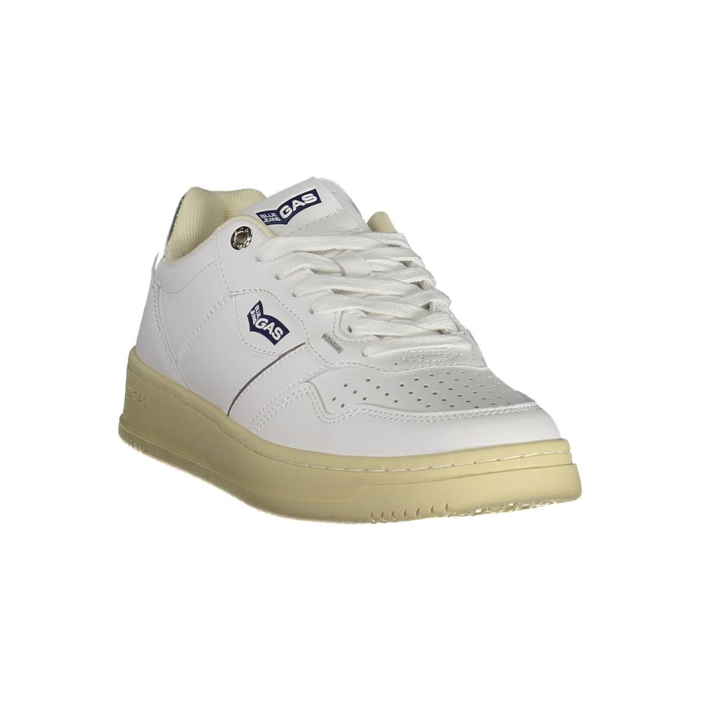 Gas White Artificial Leather Sneaker -   -  Gas.