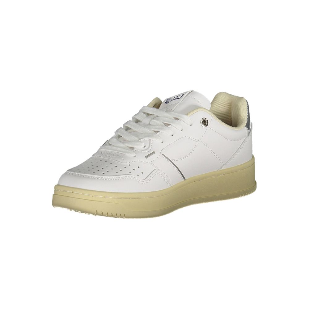 Gas White Artificial Leather Sneaker -   -  Gas.
