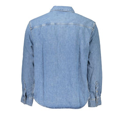 Calvin Klein Light Blue Cotton Men Shirt -   -  Calvin Klein.