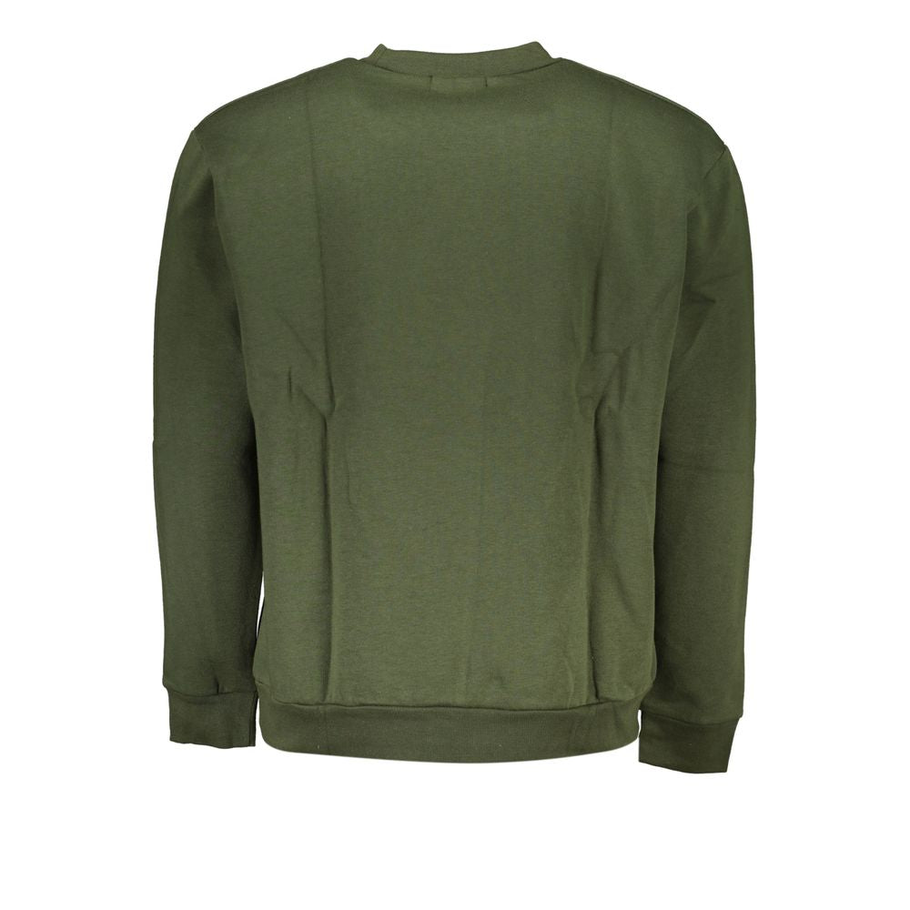 Cavalli Class Elegant Green Fleece Crew Neck Sweatshirt -   -  Cavalli Class.