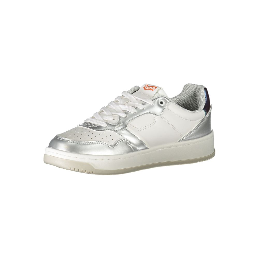Gas White Polyester Sneaker -   -  Gas.