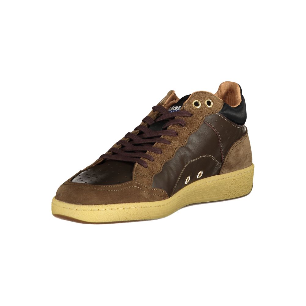 Blauer Brown Leather Men Sneaker -   -  Blauer.