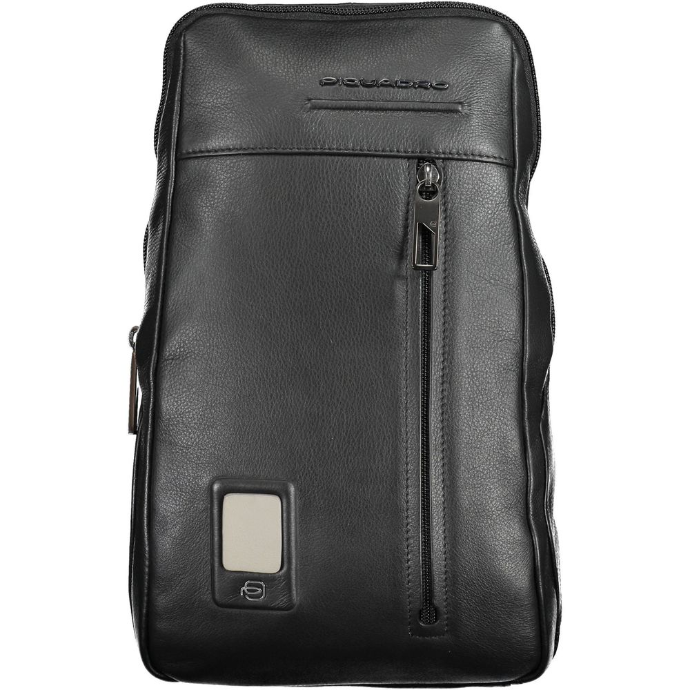 Piquadro Black Leather Men Shoulder Bag -  Shoulder Bag for Men -  Piquadro.