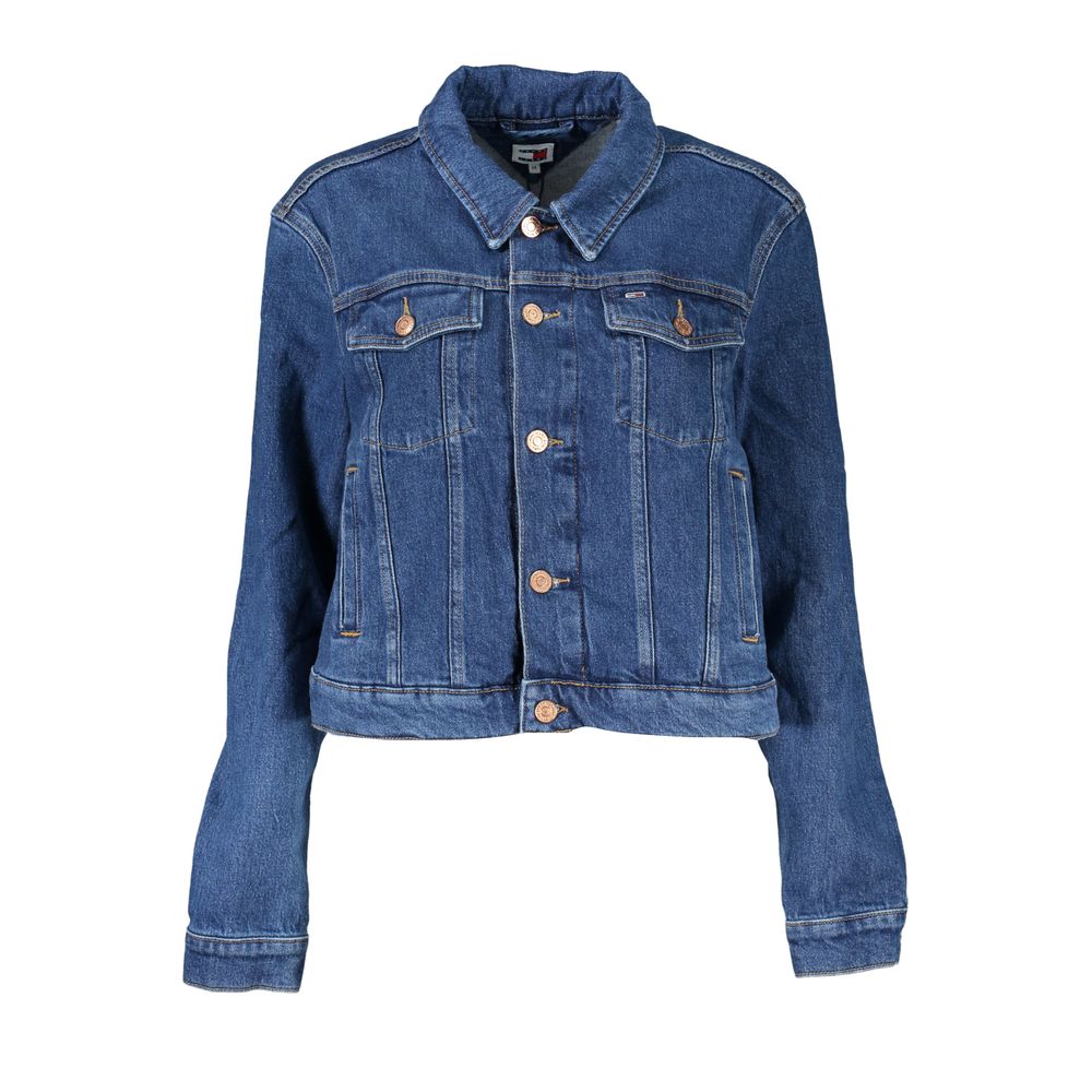 Tommy Hilfiger Blue Cotton Women Jacket -   -  Tommy Hilfiger.