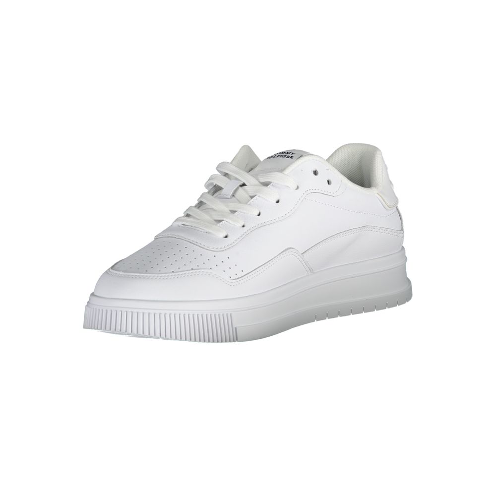 Tommy Hilfiger White Leather Men Sneaker -   -  Tommy Hilfiger.