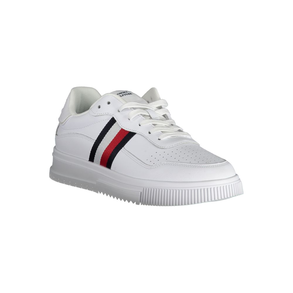 Tommy Hilfiger White Leather Men Sneaker -   -  Tommy Hilfiger.