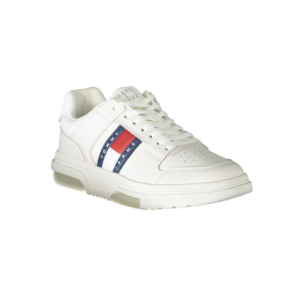 Tommy Hilfiger White Leather Men Sneaker -   -  Tommy Hilfiger.