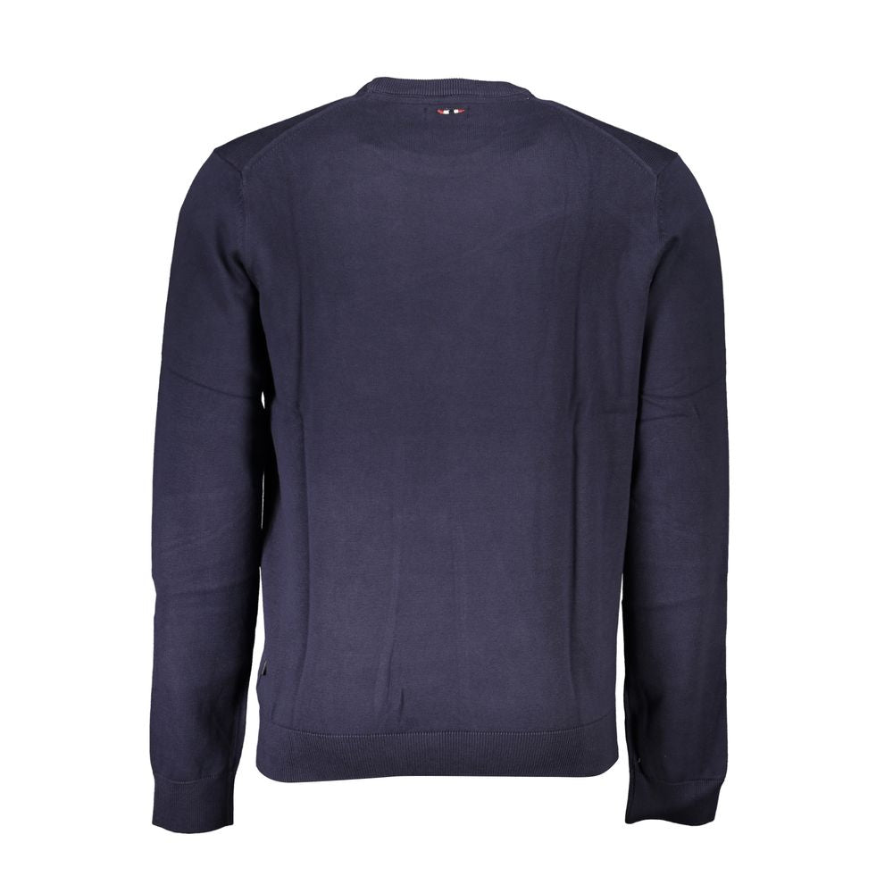 Napapijri Blue Cotton Men Sweater -   -  Napapijri.