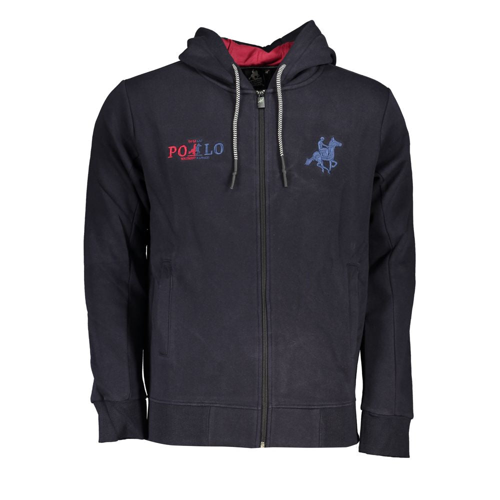 U.S. Grand Polo Chic Blue Hooded Fleece Sweatshirt -   -  U.S. Grand Polo.