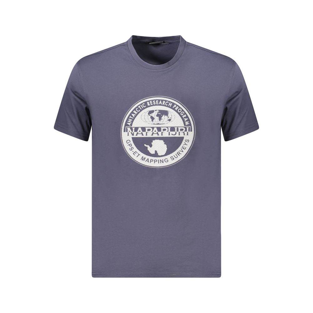 Napapijri Blue Cotton Men T-Shirt -   -  Napapijri.