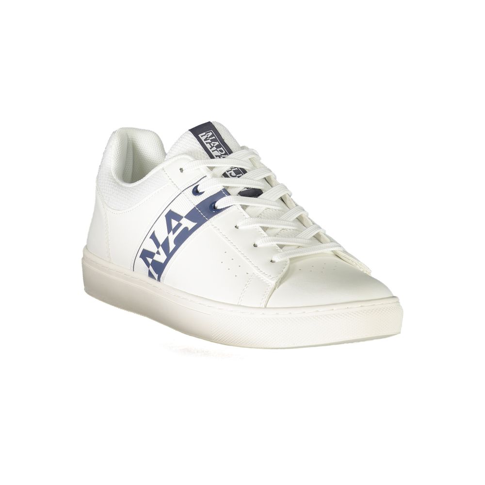 Napapijri White Leather Men Sneaker -   -  Napapijri.