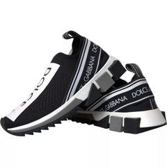 Dolce & Gabbana Black White Slip On Sorrento Sneakers Shoes -   -  Dolce & Gabbana.