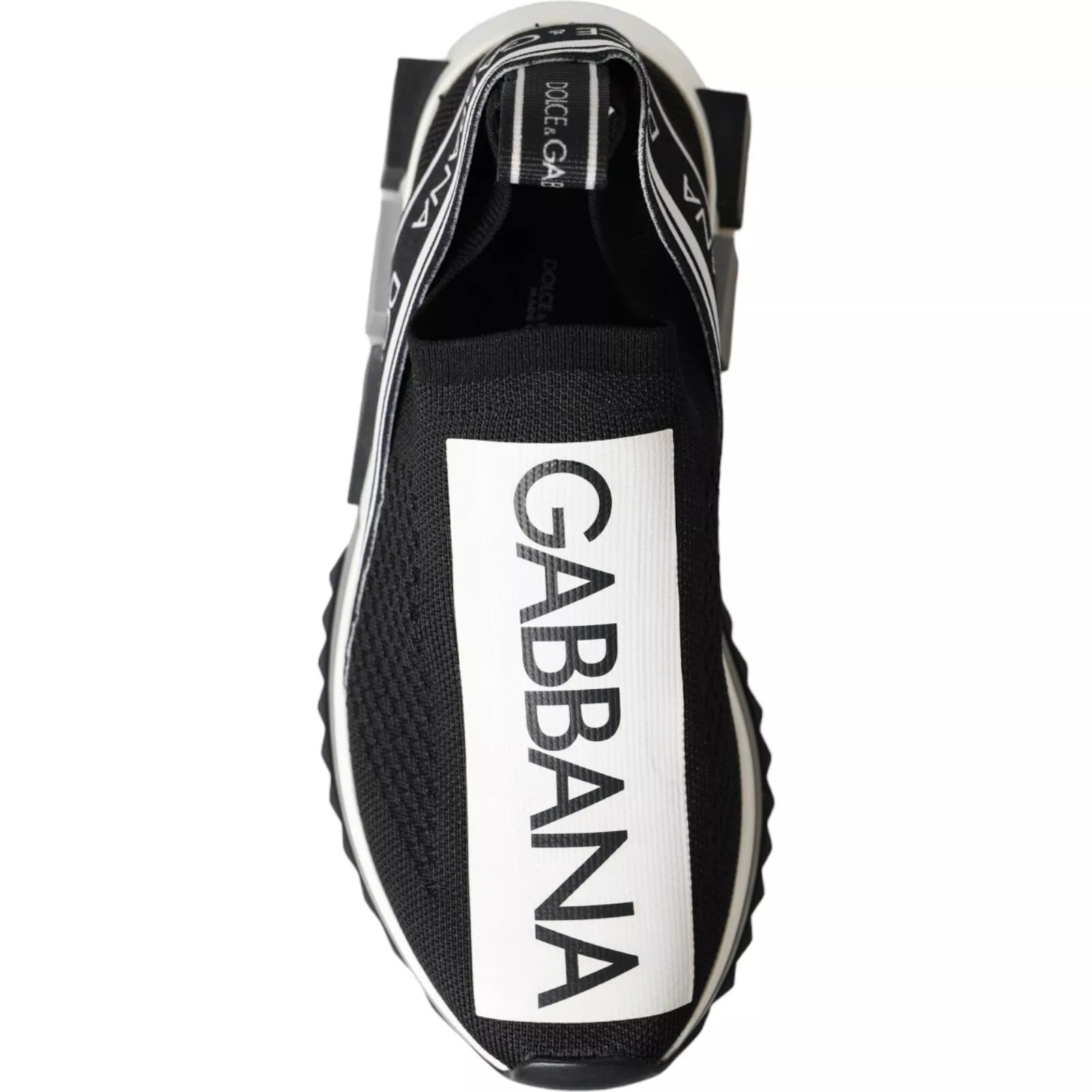 Dolce & Gabbana Black White Slip On Sorrento Sneakers Shoes -   -  Dolce & Gabbana.