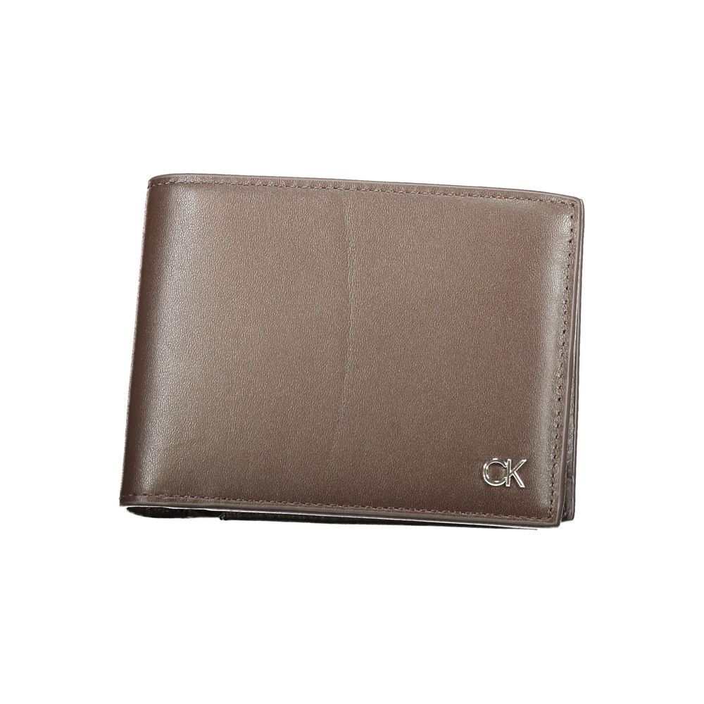 Calvin Klein Brown Leather Wallet -  Wallets for Men -  Calvin Klein.
