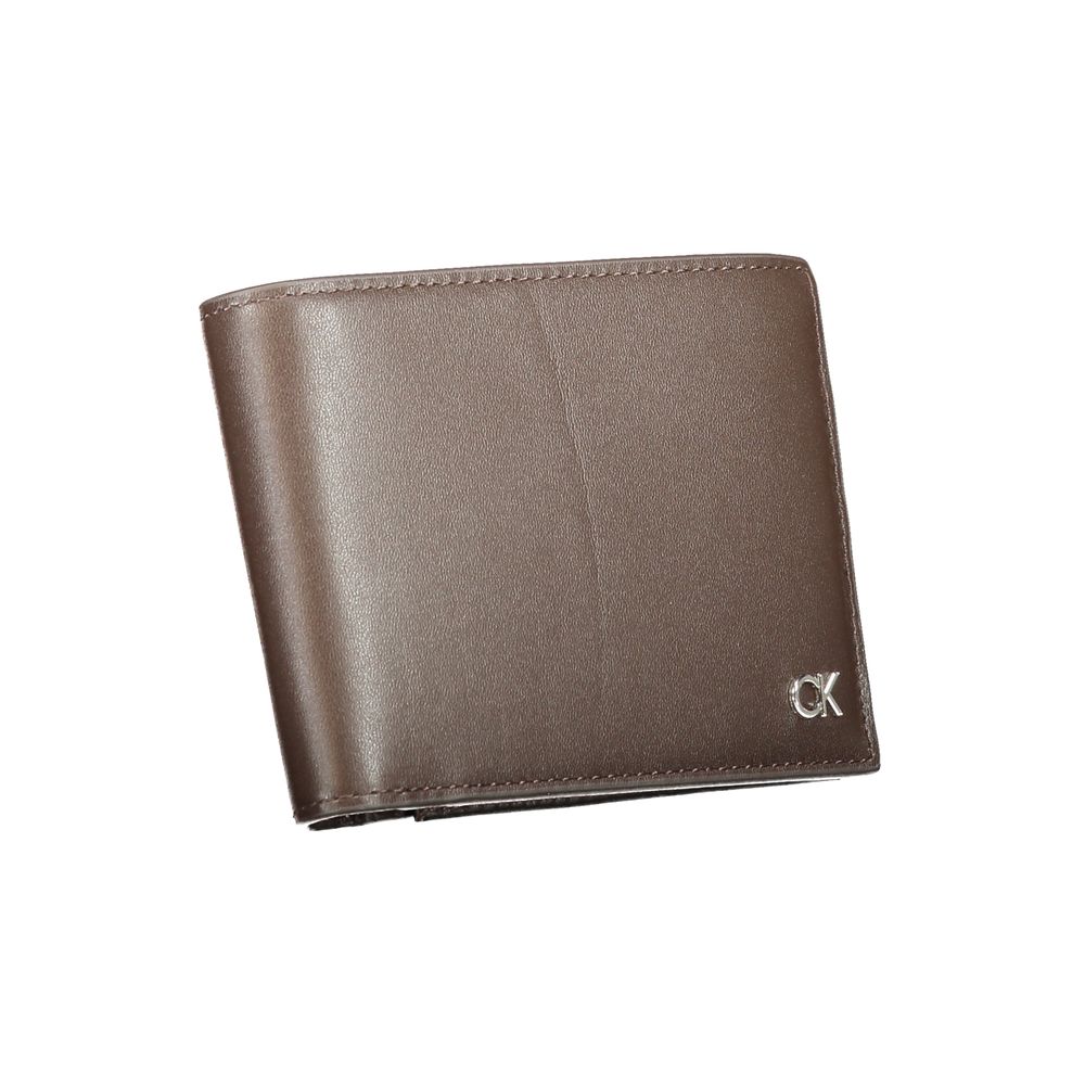 Calvin Klein Brown Leather Wallet -  Wallets for Men -  Calvin Klein.
