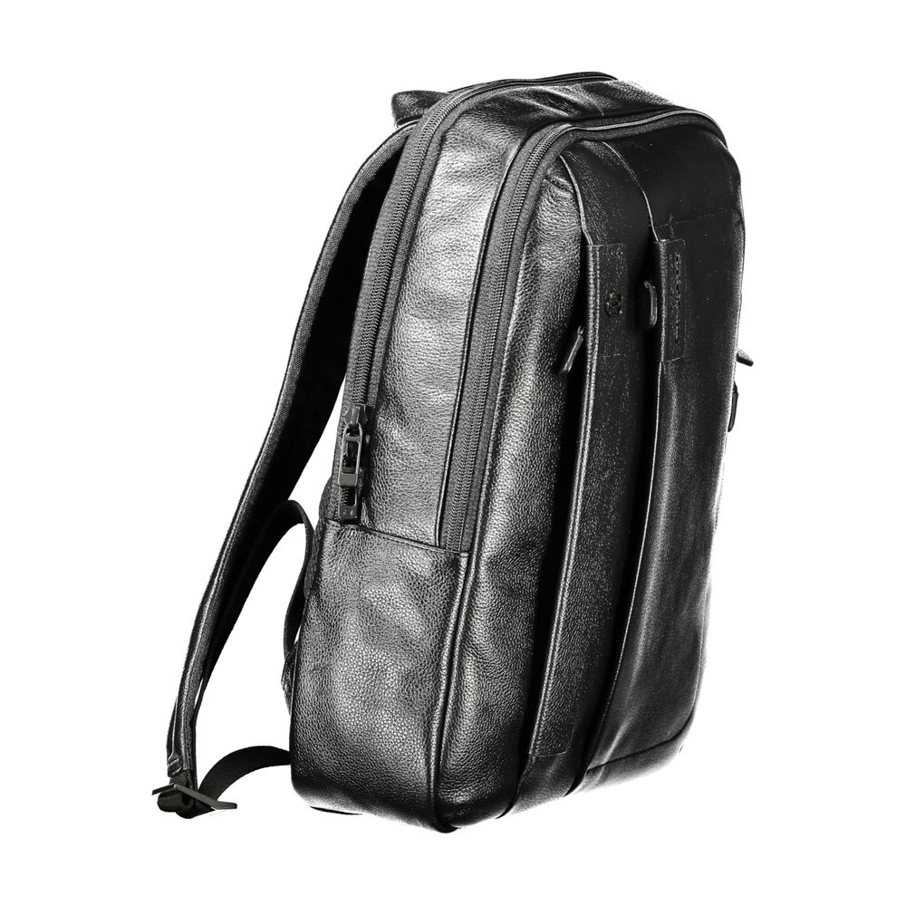 Piquadro Black Leather Men Backpack -   -  Piquadro.