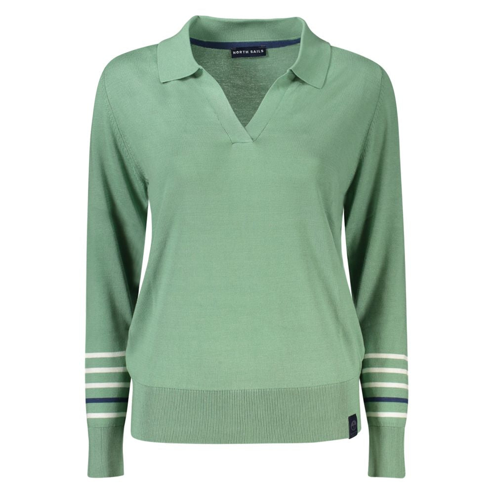 North Sails Green Cotton Women Sweater -   -  North Sails.