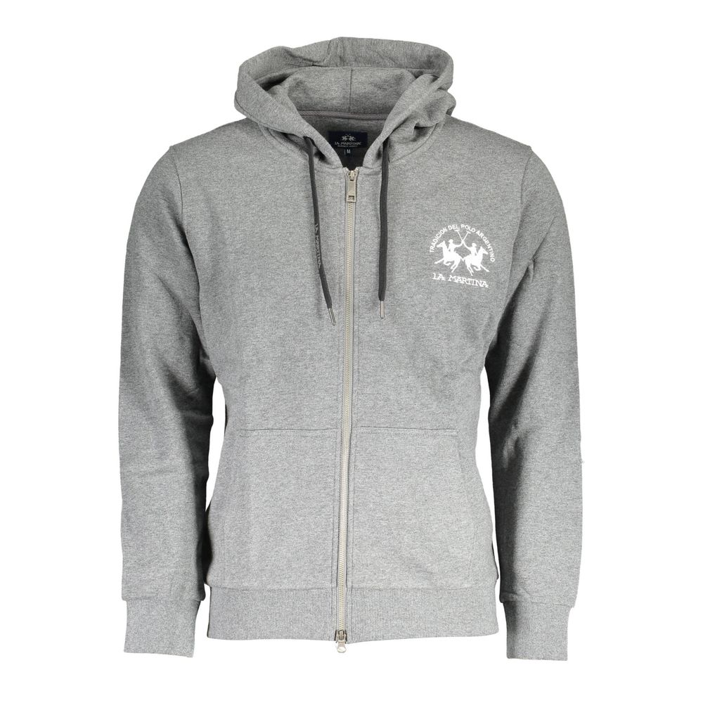La Martina Gray Cotton Men Sweater -   -  La Martina.