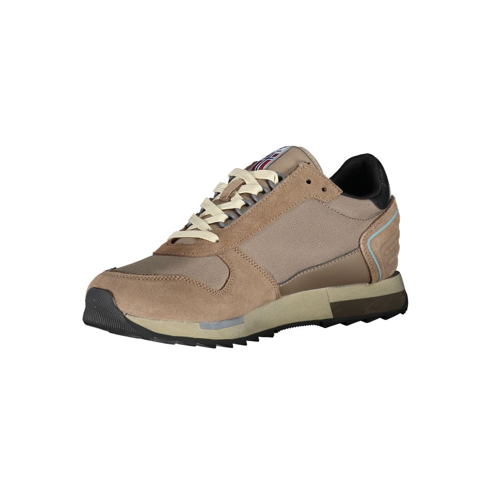 Napapijri Brown Contrast Lace-up Sneaker -   -  Napapijri.