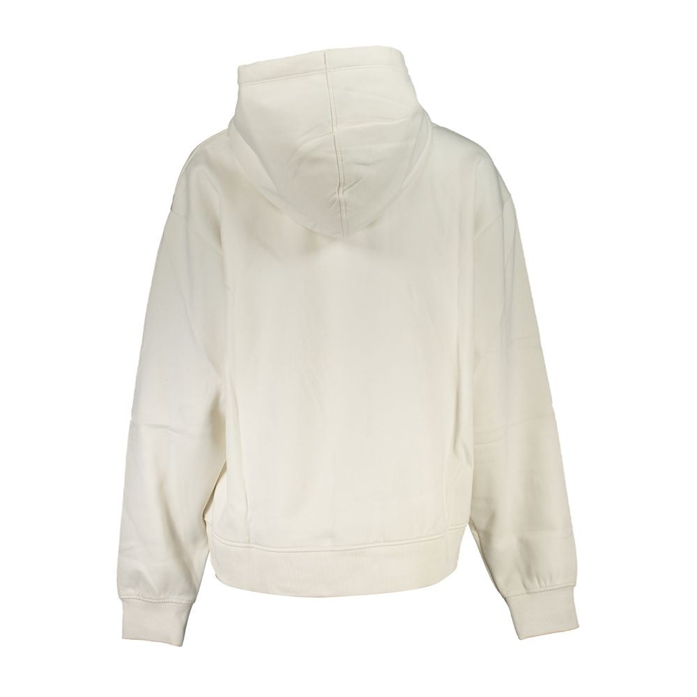 Calvin Klein Chic White Fleece Hooded Sweatshirt -   -  Calvin Klein.