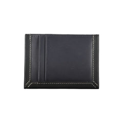 Tommy Hilfiger Sleek Blue Leather Card Holder with Contrast Detail -  Leather Card Holder for Men -  Tommy Hilfiger.