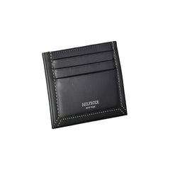 Tommy Hilfiger Sleek Blue Leather Card Holder with Contrast Detail -  Leather Card Holder for Men -  Tommy Hilfiger.