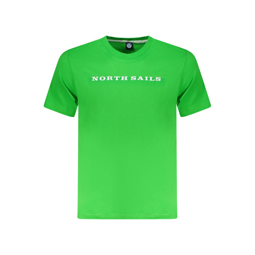North Sails Green Cotton Men T-Shirt -   -  North Sails.