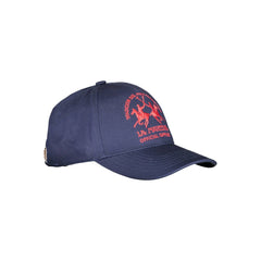 La Martina Blue Cotton Men Cap -   -  La Martina.
