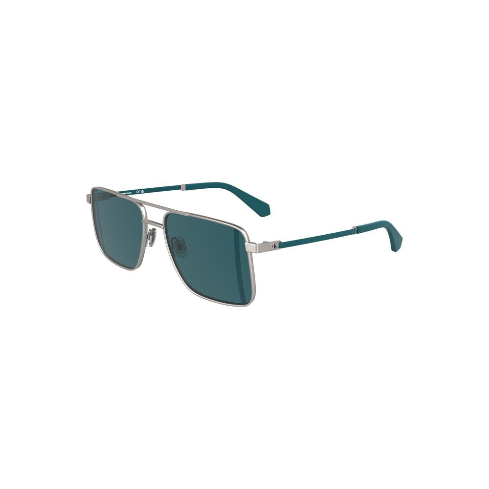 Calvin Klein Gray Metal Men Sunglass -   -  Calvin Klein.