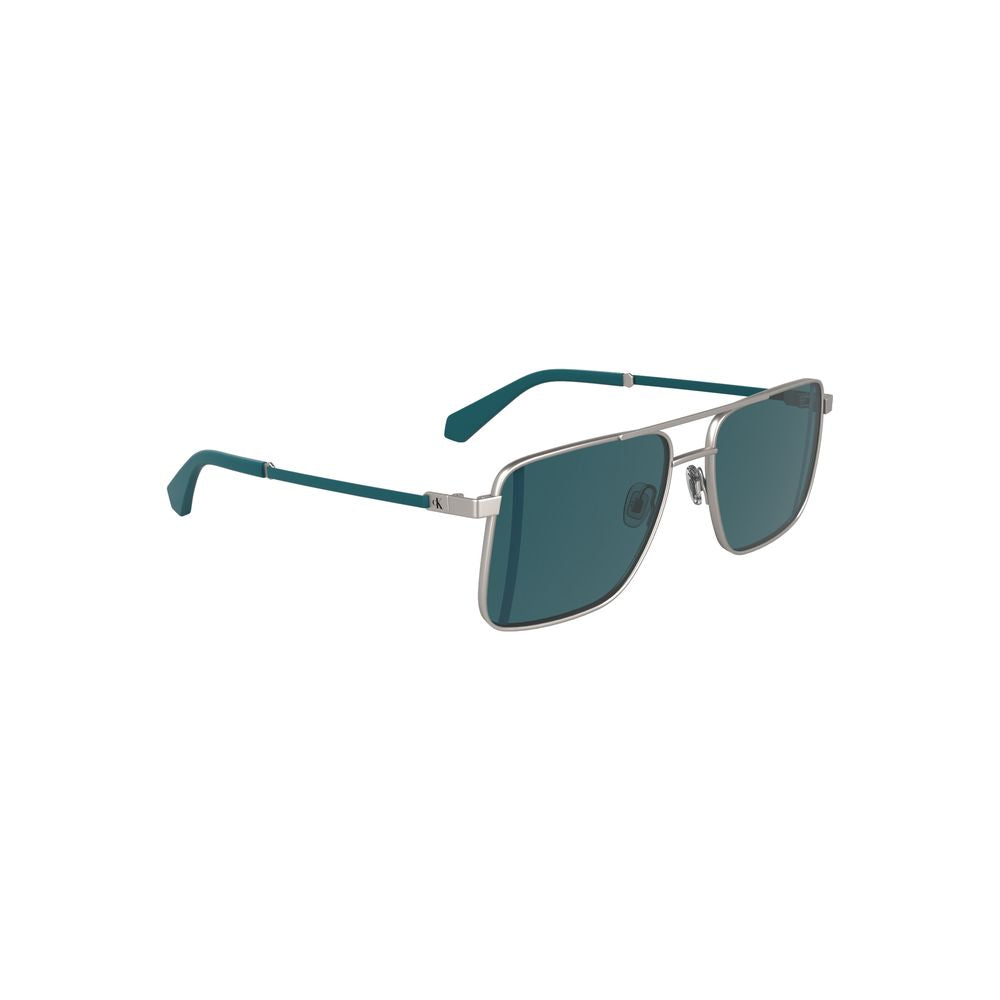 Calvin Klein Gray Metal Men Sunglass -   -  Calvin Klein.