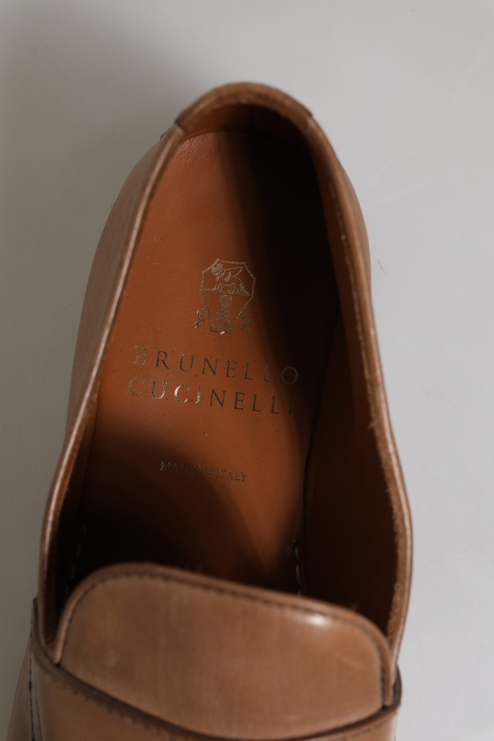 Brunello Cucinelli Brown Leather Loafer Dress Formal Shoes -   -  Brunello Cucinelli.