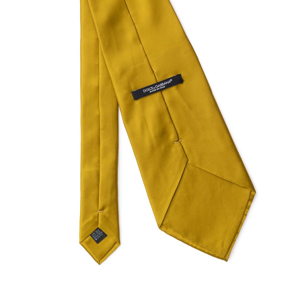 Dolce & Gabbana Yellow Silk Ties & Bowty -   -  Dolce & Gabbana.