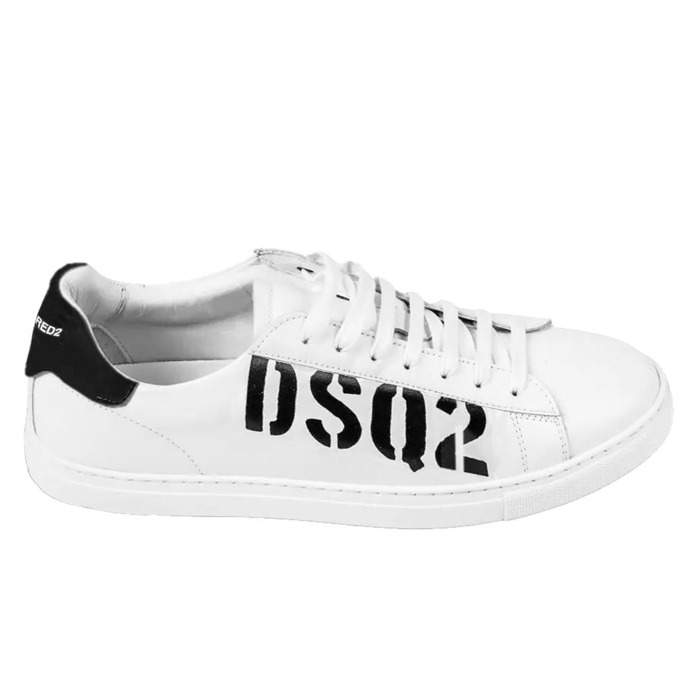 Dsquared² White Calfskin Sneaker -   -  Dsquared².
