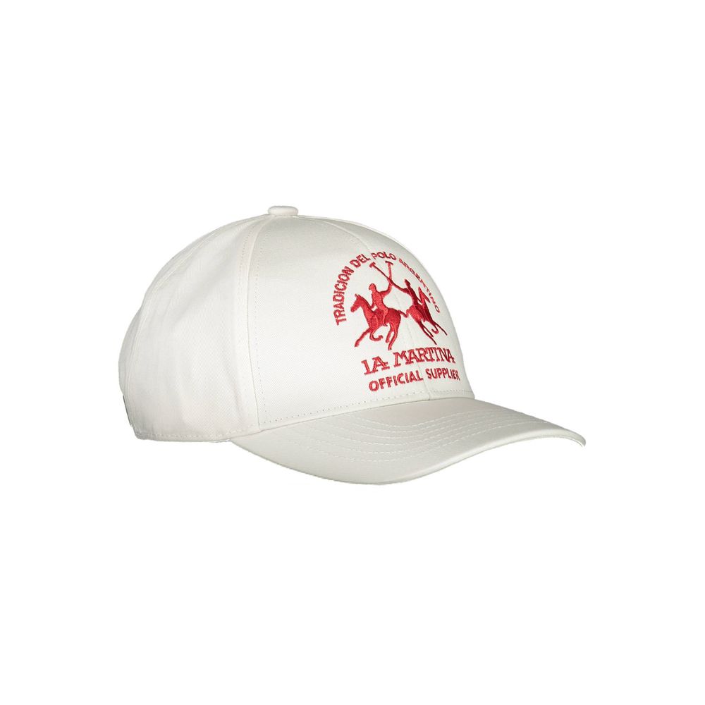 La Martina White Cotton Men Cap -   -  La Martina.