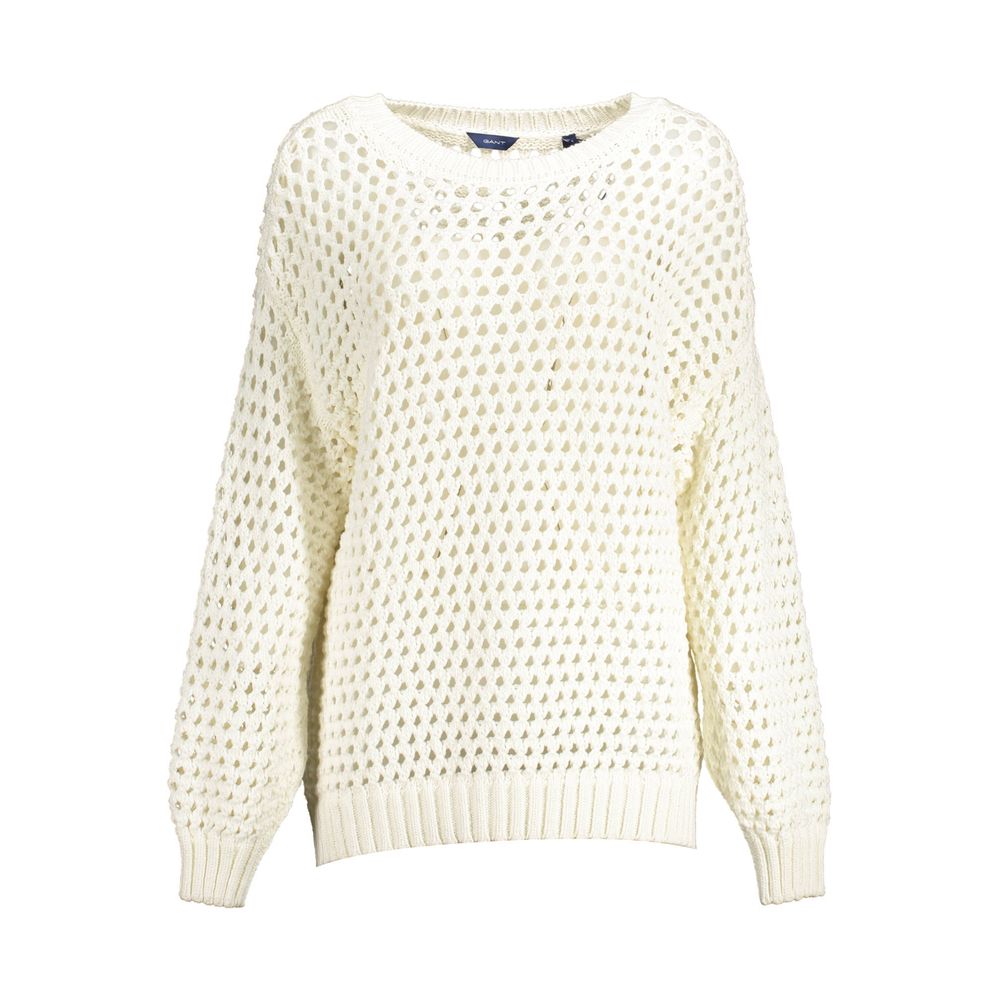 Gant White Cotton Women Sweater -   -  Gant.