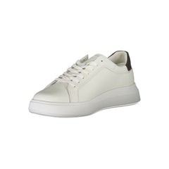 Calvin Klein Sleek White Contrast Lace-Up Sneakers -   -  Calvin Klein.