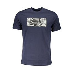 Cavalli Class Blue Cotton T-Shirt -   -  Cavalli Class.