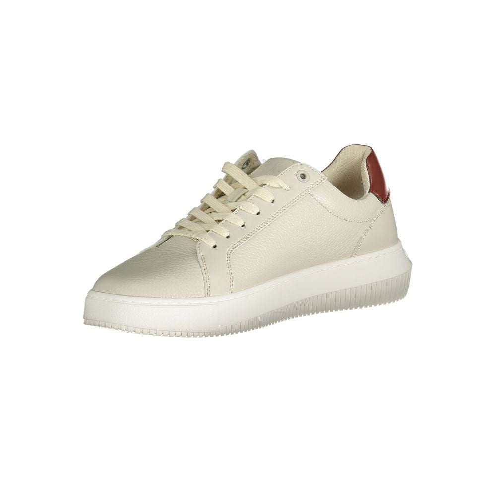 Calvin Klein Brown Leather Men Sneaker -   -  Calvin Klein.