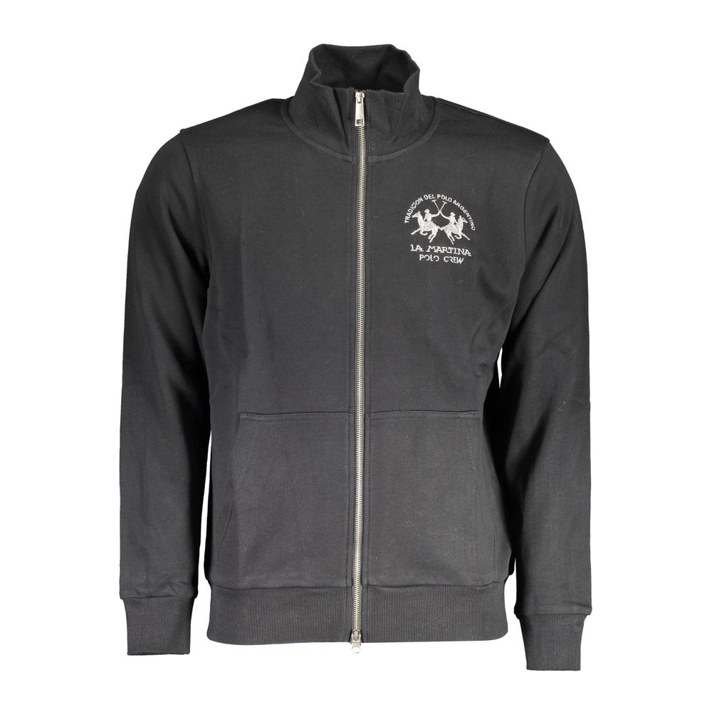 La Martina Black Cotton Men Sweater -   -  La Martina.