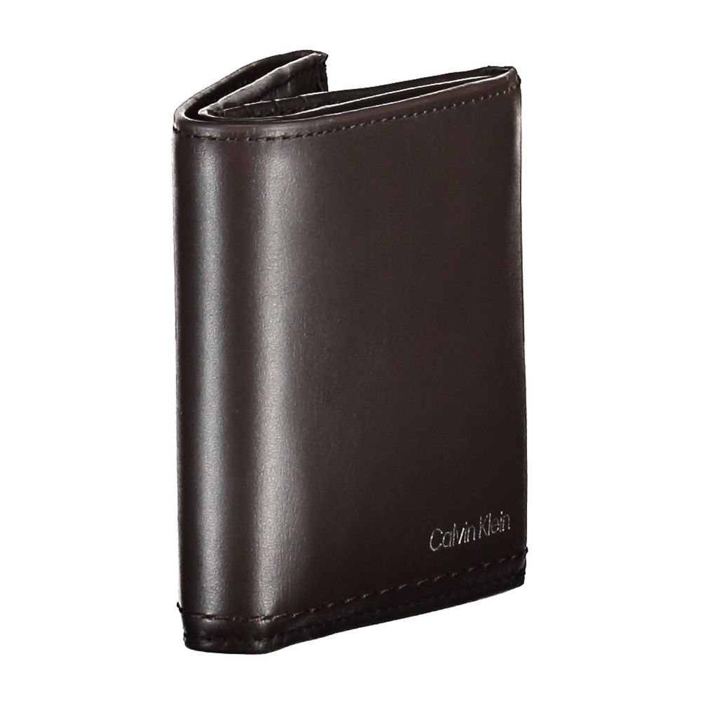 Calvin Klein Brown Leather Men Wallet -  Leather Wallet for Men -  Calvin Klein.