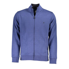 U.S. Grand Polo Classic Blue Zippered Sweatshirt with Embroidery -   -  U.S. Grand Polo.